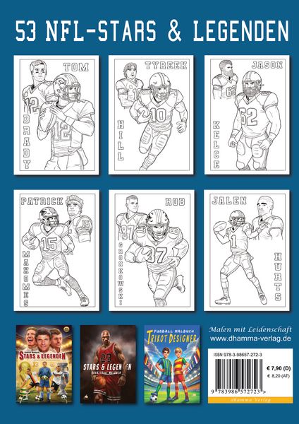 Produktbild: Touchdown Helden &ndash; Das ultimative American-Football-Malbuch f&uuml;r Kinder ab 6 Jahren