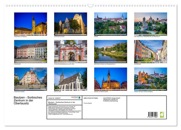 Produktbild: Bautzen - Sorbisches Zentrum in der Oberlausitz (Wandkalender 2027 DIN A2 quer), CALVENDO Monatskalender
