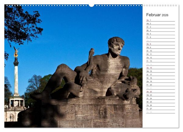 Produktbild: M&uuml;nchen - Die Sch&ouml;ne (hochwertiger Premium Wandkalender 2026 DIN A2 quer), Kunstdruck in Hochglanz