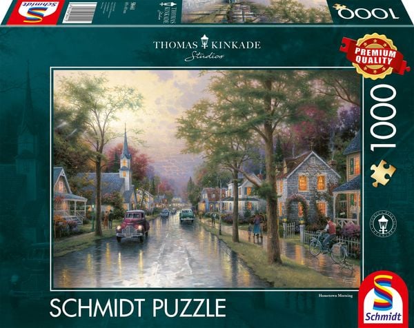 Puzzle Schmidt Spiele Thomas Kinkade: Morgen in der kleinen Stadt 1000 Teile