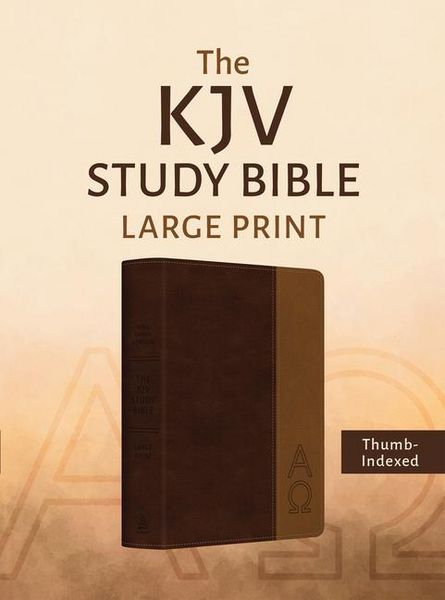 Produktbild: The KJV Study Bible, Large Print (Indexed) [Two-Tone Brown Alpha & Omega]