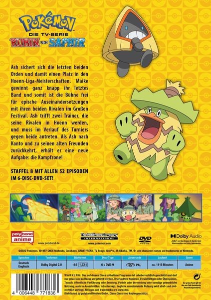 Produktbild: Pokémon - Die TV-Serie: Rubin und Saphir - Staffel 8 [6 DVDs]