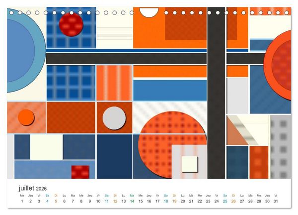 Produktbild: L'art abstrait aux mille facettes (Calendrier mural 2026 DIN A4 vertical), CALVENDO calendrier mensuel