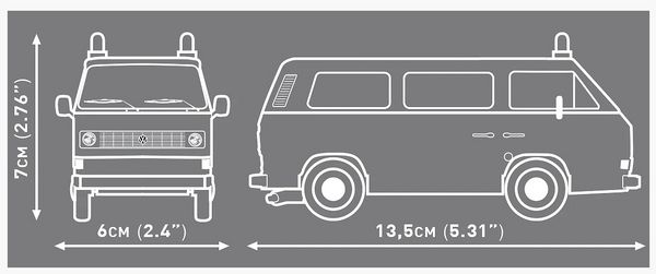 Produktbild: COBI 24635 - VW Volkswagen T3 Feuerwehr, Bausatz 1:35, 238 Klemmbausteine