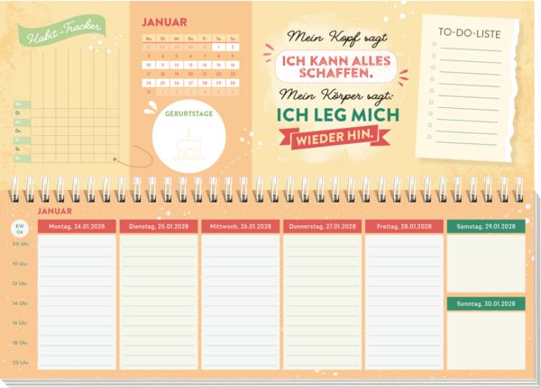 Produktbild: Tischkalender 2027 quer: Nutze den Tag! Es sei denn, er ist bl&ouml;d, dann nutze den n&auml;chsten