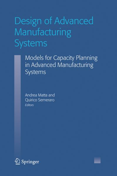 Produktbild: Design of Advanced Manufacturing Systems