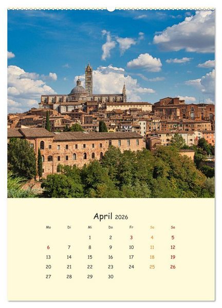 Produktbild: Siena - Impressionen (Wandkalender 2026 DIN A2 hoch), CALVENDO Monatskalender