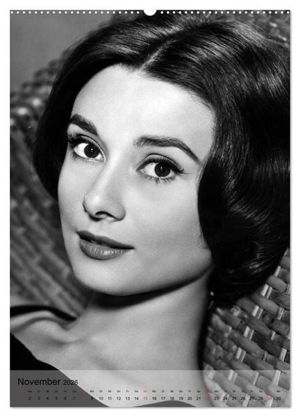 Produktbild: Hollywood-Diva - Audrey Hepburn (hochwertiger Premium Wandkalender 2026 DIN A2 hoch), Kunstdruck in Hochglanz