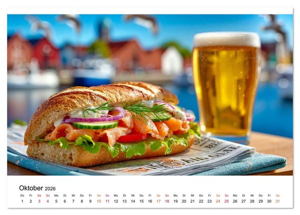 Produktbild: Fastfood einfach lecker (Tischkalender 2026 DIN A5 quer), CALVENDO Monatskalender