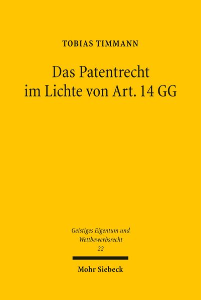 Produktbild: Das Patentrecht im Lichte von Art. 14 GG