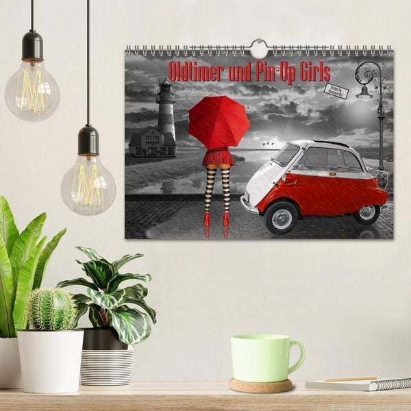 Produktbild: Oldtimer und Pin-Up Girls by Mausopardia (Wandkalender 2026 DIN A4 quer), CALVENDO Monatskalender