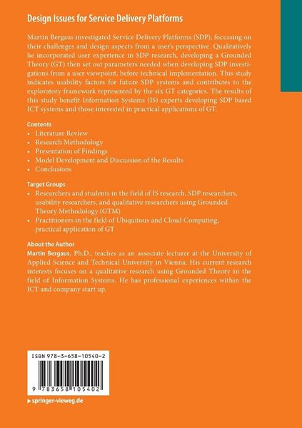 Produktbild: Design Issues for Service Delivery Platforms