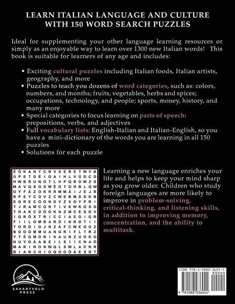 Produktbild: Learn Italian Language and Culture with Word Searches