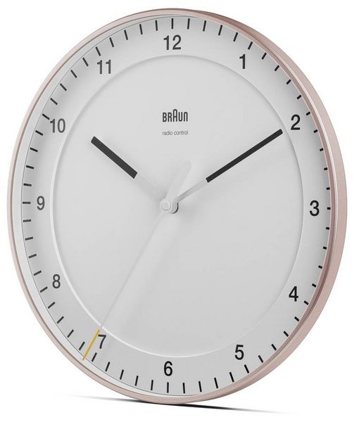 Produktbild: Braun 67110 Funk Wanduhr 330mm Pink, Wei&szlig;
