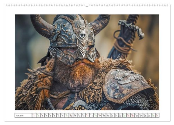 Produktbild: Mutige Krieger (hochwertiger Premium Wandkalender 2026 DIN A2 quer), Kunstdruck in Hochglanz