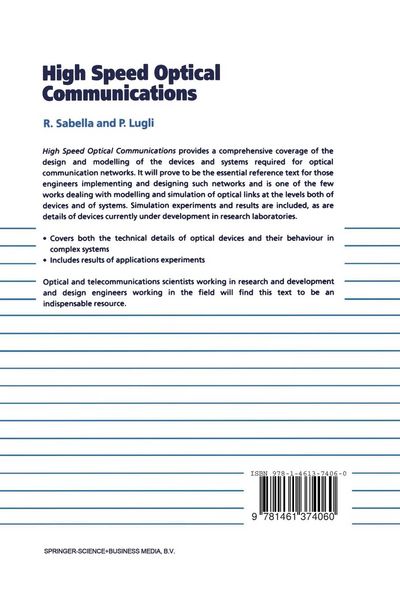 Produktbild: High Speed Optical Communications