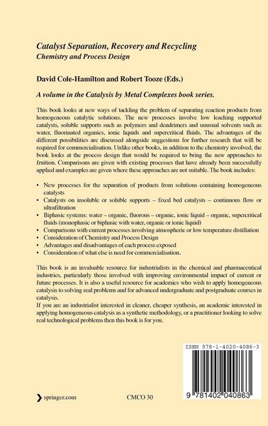 Produktbild: Catalyst Separation, Recovery and Recycling