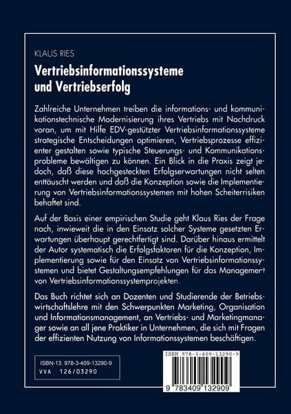 Produktbild: Vertriebsinformationssysteme und Vertriebserfolg