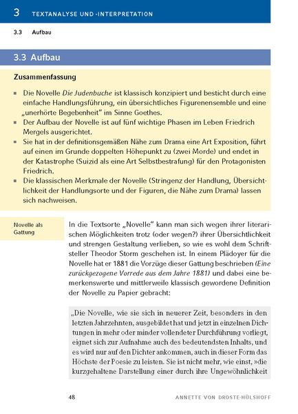 Die Judenbuche von Annette von Droste-Hülshoff - Textanalyse und Interpretation