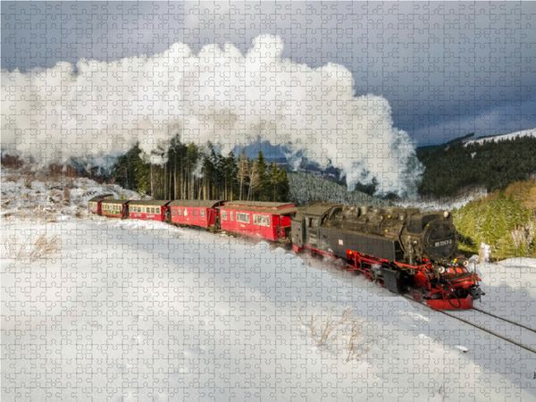 Produktbild: CALVENDO Puzzle Brockenbahn bei Drei Annen | 1000 Teile Lege-Gr&ouml;&szlig;e 64x48cm Foto-Puzzle f&uuml;r gl&uuml;ckliche Stunden