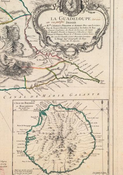 Produktbild: Carnet Lign&eacute; Carte de la Guadeloupe, Le Rouge, 1753