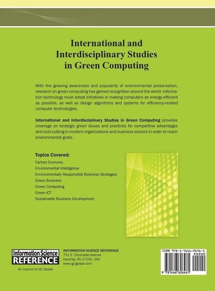 Produktbild: International and Interdisciplinary Studies in Green Computing