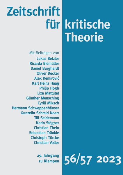Produktbild: Zeitschrift f&uuml;r kritische Theorie / Zeitschrift f&uuml;r kritische Theorie, Heft 56/57