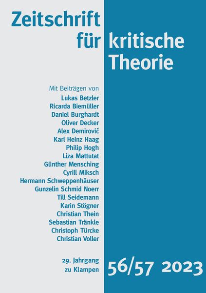 Produktbild: Zeitschrift f&uuml;r kritische Theorie / Zeitschrift f&uuml;r kritische Theorie, Heft 56/57