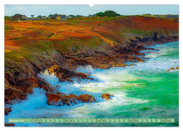 Produktbild: Ausblicke am Meer in der Bretagne und Normadie (hochwertiger Premium Wandkalender 2026 DIN A2 quer), Kunstdruck in Hochglanz