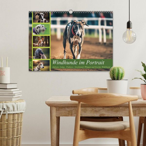 Produktbild: Windhunde im Portrait (Wandkalender 2026 DIN A3 quer), CALVENDO Monatskalender