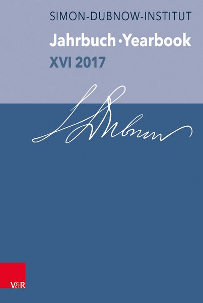 Produktbild: Jahrbuch des Dubnow-Instituts / Dubnow Institute Yearbook XVI/2017