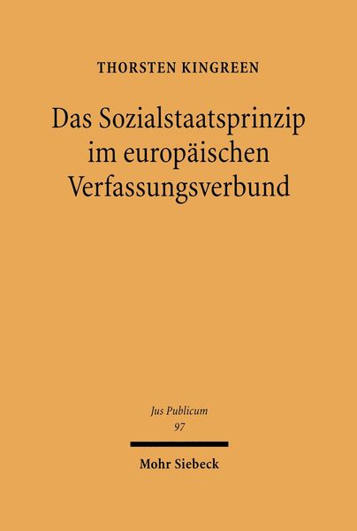 Produktbild: Das Sozialstaatsprinzip im Europ&auml;ischen Verfassungsverbund