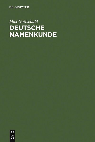 Produktbild: Deutsche Namenkunde