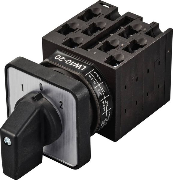 Produktbild: TRU COMPONENTS TC-LW40-20 D404/4A48I Nockenschalter 20A 690V 2 x 45&deg; Schwarz, Grau 1St.