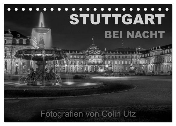 Produktbild: Stuttgart bei Nacht (Tischkalender 2026 DIN A5 quer), CALVENDO Monatskalender
