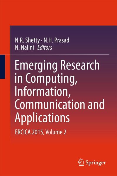 Produktbild: Emerging Research in Computing, Information, Communication and Applications