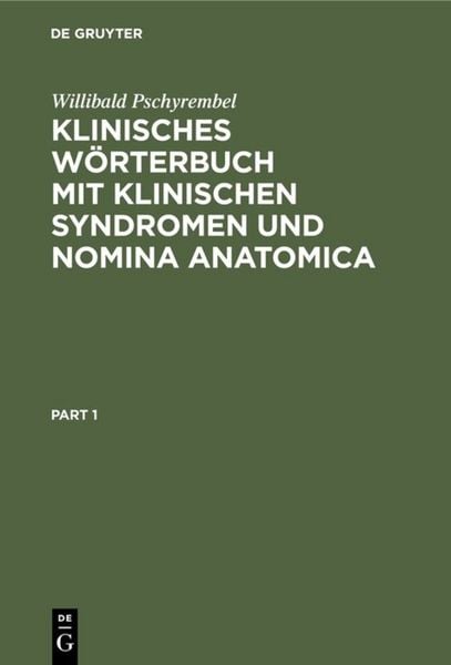 Produktbild: Klinisches W&ouml;rterbuch mit klinischen Syndromen und Nomina Anatomica