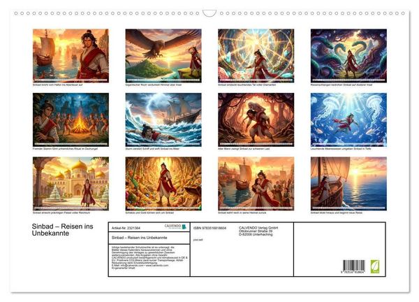Produktbild: Sinbad &ndash; Reisen ins Unbekannte (Wandkalender 2027 DIN A2 quer), CALVENDO Monatskalender