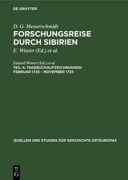 Produktbild: Tagebuchaufzeichnungen Februar 1725 - November 1725