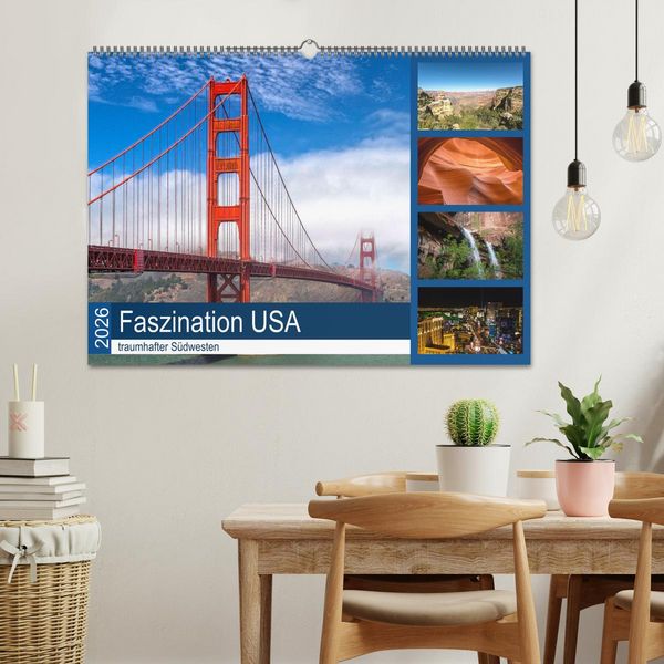 Produktbild: Faszination USA - traumhafter S&uuml;dwesten (Wandkalender 2026 DIN A2 quer), CALVENDO Monatskalender