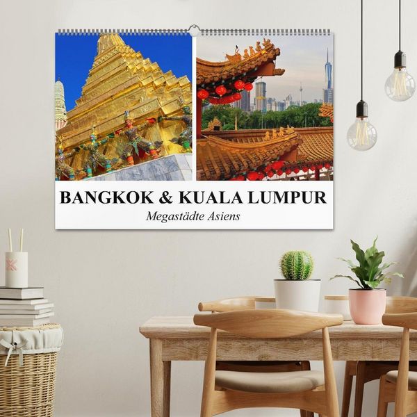 Produktbild: Bangkok und Kuala Lumpur - Megast&auml;dte Asiens (Wandkalender 2027 DIN A2 quer), CALVENDO Monatskalender
