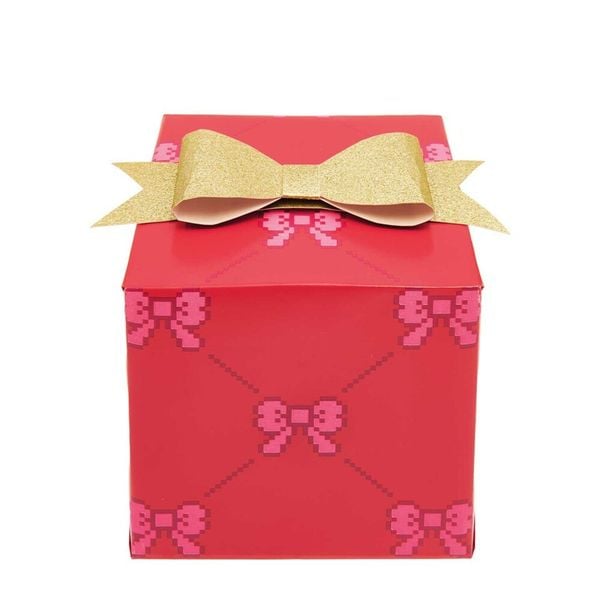 Produktbild: Geschenkpapier Pixel Schleifen, Rot,