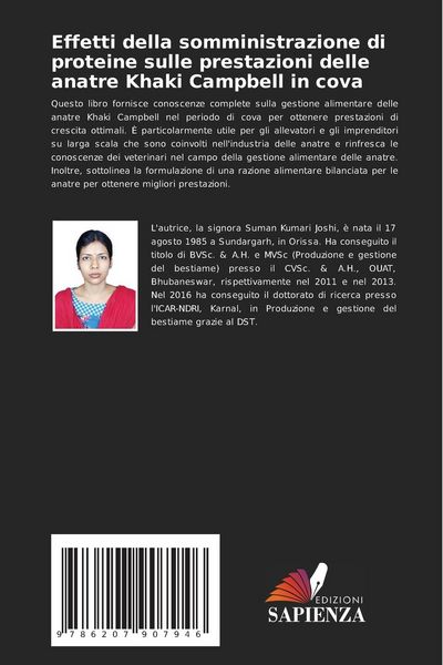 Produktbild: Effetti della somministrazione di proteine sulle prestazioni delle anatre Khaki Campbell in cova