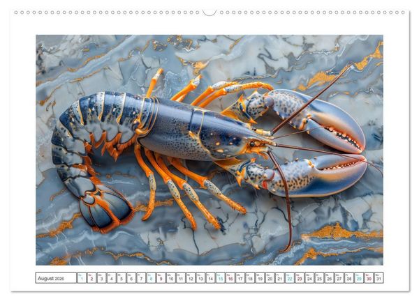 Produktbild: Mamorkunst (Wandkalender 2026 DIN A2 quer), CALVENDO Monatskalender