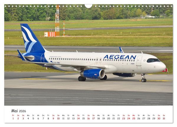 Produktbild: Flugzeuge auf Europas Flugh&auml;fen (Wandkalender 2026 DIN A3 quer), CALVENDO Monatskalender