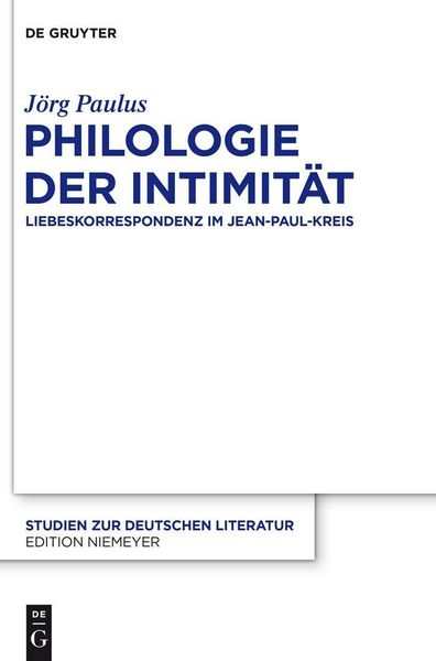 Produktbild: Philologie der Intimit&auml;t