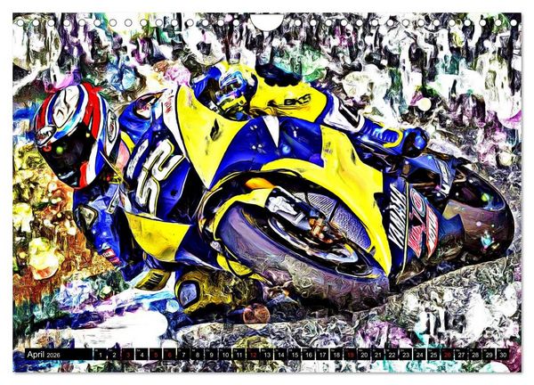 Produktbild: Fullspeed on two Wheels (Wandkalender 2026 DIN A4 quer), CALVENDO Monatskalender