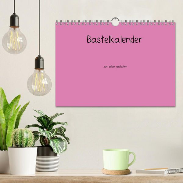 Produktbild: Bastelkalender - Pink (Wandkalender 2026 DIN A4 quer), CALVENDO Monatskalender