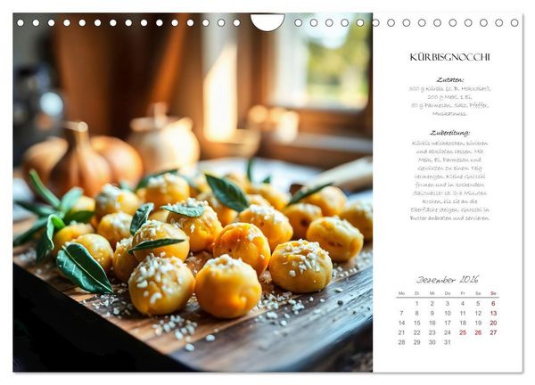 Produktbild: K&uuml;rbiszeit - Ein Jahr voller Rezepte und Inspirationen (Wandkalender 2026 DIN A4 quer), CALVENDO Monatskalender