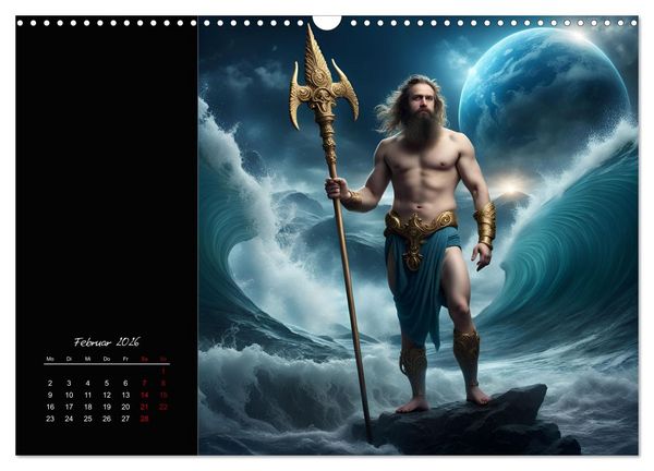 Produktbild: KI Tierkreiszeichen (Wandkalender 2026 DIN A3 quer), CALVENDO Monatskalender